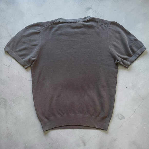 Loro Piana Walkery Crewneck knit Tee Cotton Silk Brown IT 52 XL - Picture 8 of 13